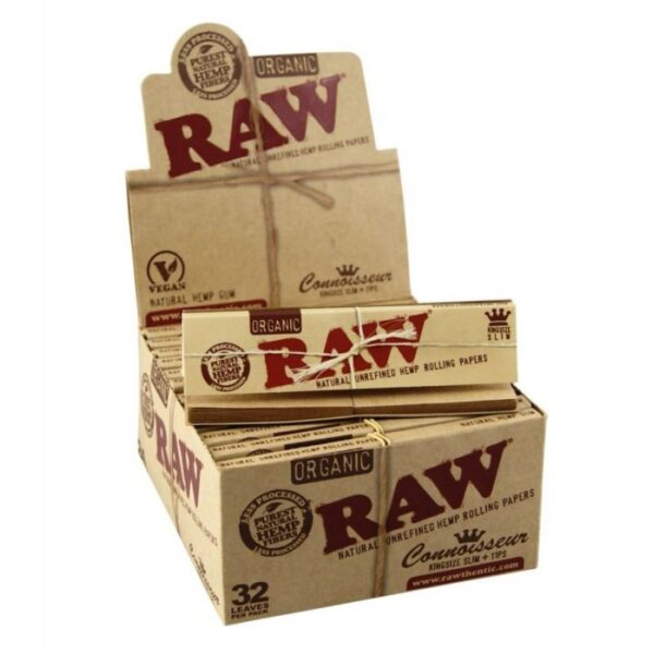 Raw Organic connoisseur 1 1/4 + tips - Image 2